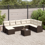 vidaXL Aiam&ouml;&ouml;bli komplekt 9-osaline White pol&uuml;rotang | 3346168 | 8721158957542