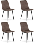Leobert tugitool LAVA - samet Dark Brown / jalad Black x 4 | 5903332056354 | 5903332056354