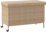 Aiat&ouml;&ouml;riistakast vidaXL ratastega, beige, 110x55x73 cm, pol&uuml;rattan | 4103829 | 8721158648457