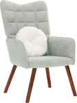 VidaXL Tugitool, light grey, sametkattega | 4016810 | 8721158362353