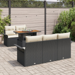 vidaXL 6-osaline aiam&ouml;&ouml;bli komplekt patjadega, rattan akatsia | 3349270 | 8721158993847