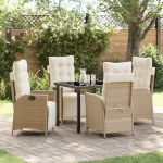 vidaXL 5-osaline aiam&ouml;&ouml;bli komplekt beež pol&uuml;rattan | 3380555 | 8721288654755