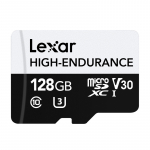 128GB Lexar&reg; High-Endurance microSDHC/microSDXC&trade; UHS-I m&auml;lukaardid kuni 100MB/s lugemine, 45MB/s kirjutamine, C10 A1 V30 U3 | LMSHGED128G-BCNNG | 843367128990