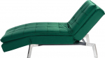 Beliani Szezlong welurowy rozkładany szmaragdowy LOIRET | 211195 | 4251682233323