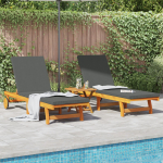 vidaXL P&auml;ikesetoolide komplekt 2 Brown, Dark Grey | 3325195 | 8721158827722