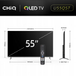 Telewizor CHiQ U55QST TV 55, UHD, QLED, Google TV, DLG 120 Hz, Dolby Audio, Frameless, metaliczna | U55QST | 8592344206115