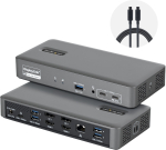 Dokkimisjaam StarTech - USB-C 3.2 Gen 2 - 2 x HDMI, 2 x DP - 1GbE - 96 W - Euroopa, Suurbritannia (194UE-USBC-SMARTDOCK) | 194UE-USBC-SMARTDOCK | 0065030921923