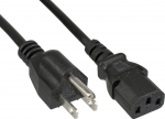 Toitejuhe InLine 40 tk pakis Bulk-Pack &reg; toitepistik USA kuni 3-kontaktiline IEC C13 pistik 18 AWG 1,8 m | B-16652U | 4043718290123