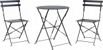 Beliani Zestaw mebli balkonowych Metal Black FIORI | 415009 Bel | 4255664838148