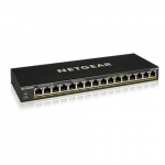 NETGEAR 16-Port Gigabit Ethernet Plus Switch mit PoE (GS316PP): Managed Switch mit 15 PoE+-Anschl&uuml;ssen bei 180 W, 1 1G-SFP-Anschluss, Desktop- oder Wandbefestigung | GS316PP-100EUS | 0606449146912