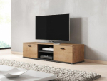 Cama Meble Szafka RTV SOHO 140 dąb lefkas + czarny | SOHORTV140 LEF | 5903815002984