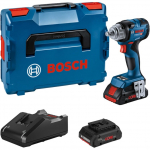 Bosch Powertools Akku-Schlagschrauber GDS 18V-330 HC Professional, 18Volt (blau/schwarz, 2x Li-Ion Akku ProCORE18V 4,0Ah, Bluetooth Modul, in L-BOXX) | 06019L5002 | 4059952641782