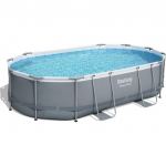 Bestway ovaalne raamiga aiasaun m&otilde;&otilde;tmetega 488 x 305 x 107 cm ja mahutavusega 10949 l Power Steel Bestway + filtripump + redel Universaalne | 56448 | 6941607366196