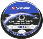 BD-XL Verbatim M-Disc plaat 100GB 4X tindiprinditav 10tk 43850 | 023942438502 | 023942438502