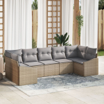 Aiatoolide komplekt 7-osaline Beige, Grey Rotang, Pol&uuml;ester | 3355539 | 8721288358103