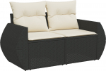 9-osaline aiam&ouml;&ouml;bli komplekt pol&uuml;rotangist, patjadega, Black, Akatsia | 3363835 | 8721288439543