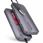 AXAGON HMC-6GM2 Multiport-Hub, USB-C 3.1, M.2-NVMe/SATA, HDMI, 1x USB-A, 1x USB-C, CR | ZUUS-654 | 8595247907462