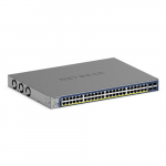 NETGEAR 52-Port PoE Gigabit Ethernet Smart Switch (GS752TXP) Managed, mit 48 PoE+ bei 380 W, 4 10G-SFP+, optionales Insight Cloud Management, Wand- oder Rack-Befestigung | GS752TXP-300EUS | 0606449171181