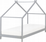 Beliani Ł&oacute;żko dziecięce domek drewniane 90 x 200 cm szare ORLU | 467178 Bel | 4255664868046