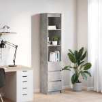 vidaXL Komoda betonowa szara 37,5x35x180 cm Drewno klejone | 861664 | 8721158705839