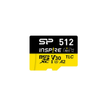 silicon power MicroSDXC m&auml;lukaart Inspire 512GB UHS-I U3 A2 V30 4K TLC | SP512GBSTXLA2V1NSP | 4713436158332