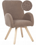 Beliani Fotel BJARN Boucle Brązowy | 573639 Bel | 4255664898524