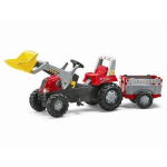 Rolly Toys Traktor Junior czerwony z łyżką i przyczepą (5811397) | 5811397 | 4006485811397