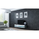 Cama Meble Szafka RTV VIGO NEW '140' 30/140/40 szary/biały poł | RTVVIGO180N s/b | 5903815001093