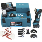Makita Akku-Multifunktions-Werkzeug TM30DSMJX5, 12 Volt (blau/Black, 2x Li-Ionen-Akku 4,0Ah, im MAKPAC Gr.2) | TM30DSMJX5 | 0088381819855