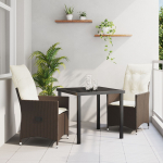 vidaXL Aiam&ouml;&ouml;bli komplekt patjadega Brown Rotang pol&uuml;ester | 3379541 | 8721288644619