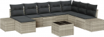 vidaXL 9-osaline aiam&ouml;&ouml;bli komplekt patjadega Grey rattan | 3347192 | 8721158967787