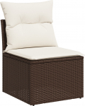 vidaXL 9-osaline aiam&ouml;&ouml;bli komplekt patjadega Brown pol&uuml;rotangist | 3348974 | 8721158990884