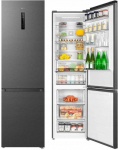 TCL Refrigerator | RC382BXC0EU | Energy efficiency class C | Free standing | Combi | Height 203 cm | No Frost system | Fridge net capacity 265 L | Freezer net capacity 117 L | Display | 35 dB | Inox | RC382BXC0EU | 8720568110318