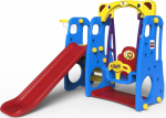 Joko Zjeżdżalnia ogrodowa z huśtawką i koszyk&oacute;wką 3w1 Niebieska | ZOG.TB-201A | 5903864910612