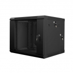 Szafa instalacyjna wisząca dwusekcyjna 19'' 9U 600X600mm czarna | WF02-6609-10B | 5901969403923