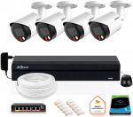 IP j&auml;relevalves&uuml;steem Dahua 8mpx 4K 4 kaameraga IPC-HFW2849S-S-IL k&otilde;vakettaga | Z38420B4