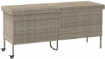 Aiat&ouml;&ouml;riistakast vidaXL ratastega, hall, 160x55x75 cm, pol&uuml;rattan | 4103835 VidaXL | 8721158648518