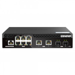 Switch Qnap QNAP QSW-M2106PR-2S2T, Managed, L2, 10G Ethernet (100/1000/10000), Power over Ethernet (PoE), Rack mounting, 1U | 54000101R924 | 4711103082805