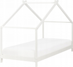 Beliani Ł&oacute;żko dziecięce domek drewniane 90 x 200 cm białe ORLU | 467042 Bel | 4255664868022