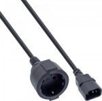 Toitekaabel InLine 40 tk pakis Bulk-Pack &reg; toitekaabel C14 pistikuga Saksa t&uuml;&uuml;pi F pistikupessa must 0.5m | B-16659K | 4043718316328