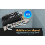 Sonnet McFiver PCIe Card - Multifunction Adapter Card with Dual M.2 NVMe SSD Slots, 10GbEthernet and Two 10Gbps USB-CPorts | G10E-USBC-M2-E | 732311013478
