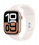 Watch Series 10 GPS + Cellular 46 mm Rose Gold Aluminium Case with Light Blush Sport Band - S/M | MWY63ET/A | 195949553806