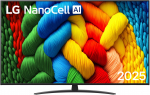 Telewizor LG 65NANO81A6A NanoCell 65'' 4K Ultra HD WebOS 25 | 65NANO81A6A.AEU | 8806096360286