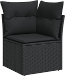 vidaXL 7-częściowy zestaw sof ogrodowych z poduszkami Black polirattan | 3354862 | 8721288351333