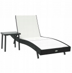 2-osaline lamamistool Black 40 x 40 x 40.5 cm pol&uuml;rattan Lumarko! | 42009981 VidaXL | 8721288582515