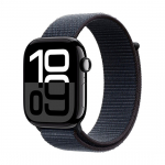 Watch Apple Watch Series 10 GPS 46mm Jet Black Aluminium Case with Black Sport Band S/L - Black | MWWR3QL/A | 195949565960