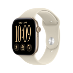 Pulkstenis Apple Watch Series 12 GPS 42mm Light Gold Aluminium Case with Sand Sport Band - S/M | MJED4ET/A