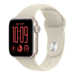 Pulkstenis Apple Watch SE 3 GPS + Cellular 40mm Starlight Aluminium Case with Sand Sport Band - S/M | MJLC4ET/A