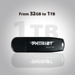 Pendrive Patriot Patriot Core 1B Type A USB 3.2 80MB/s Black | PSF1TBXRB3U | 4711378428674