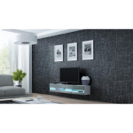 Cama Meble Szafka RTV VIGO NEW '140' 30/140/40 biały/szary poł | RTVVIGO180N b/s | 5903815001086